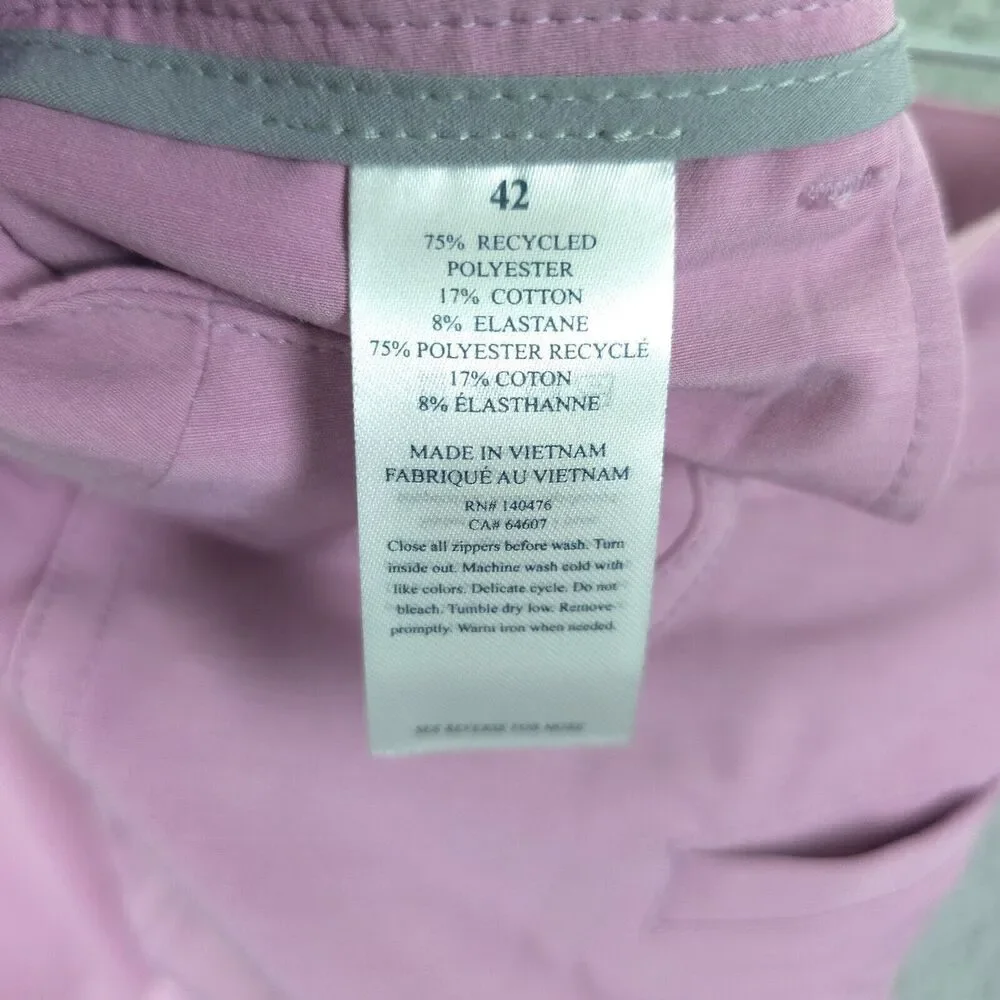 NWT Faherty Men's Pink All Day Shorts Performance Chino Size 42